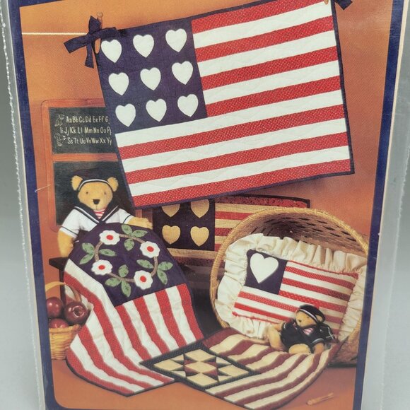 Flags The Little Quilt Collection Quilt Pattern Primitive Doll Quilts - Picture 2 of 3